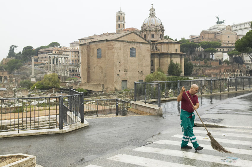 Дворник в Риме